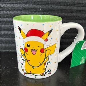 Pokemon Holiday Mug with Pikachu in Red and Green